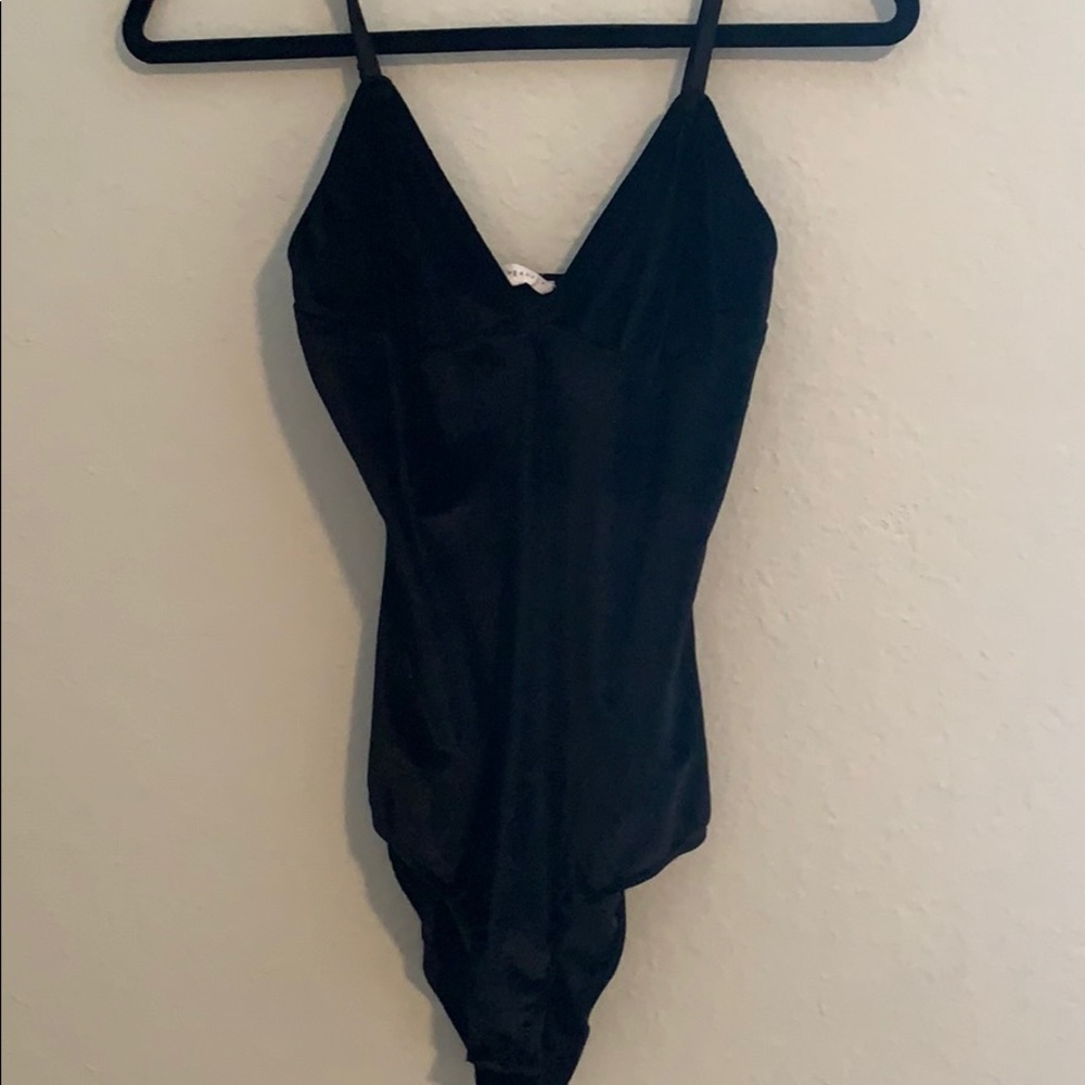 Velvet black bodysuit